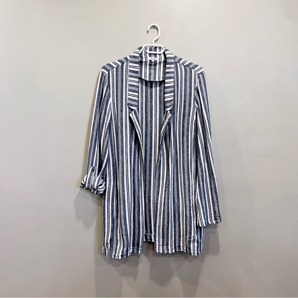 Kismet Classic Navy and White Striped Blazer